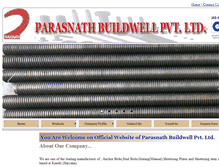 Tablet Screenshot of parasnathbuildwell.com